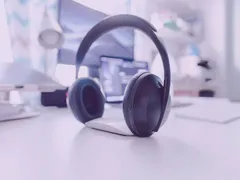 Headphones on a desk